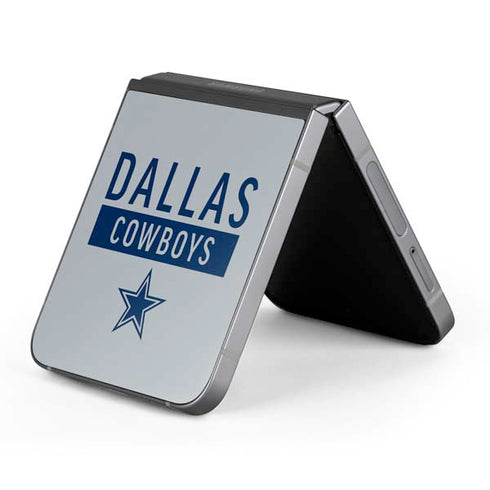 NFL Dallas Cowboys Silver Performance Series Galaxy Z Flip6 Skin